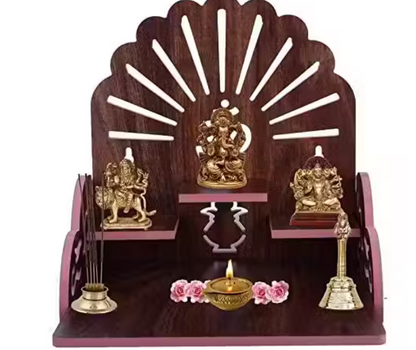 Pooja Vibes Wooden Mandir