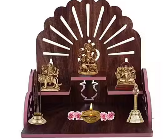 Pooja Vibes Wooden Mandir